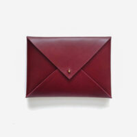 Michelle Wong Medium envelope clutch bag Wine01