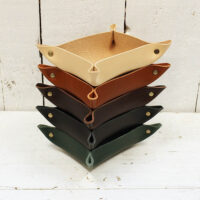 Small leather trinket trays in 5 different colours-2