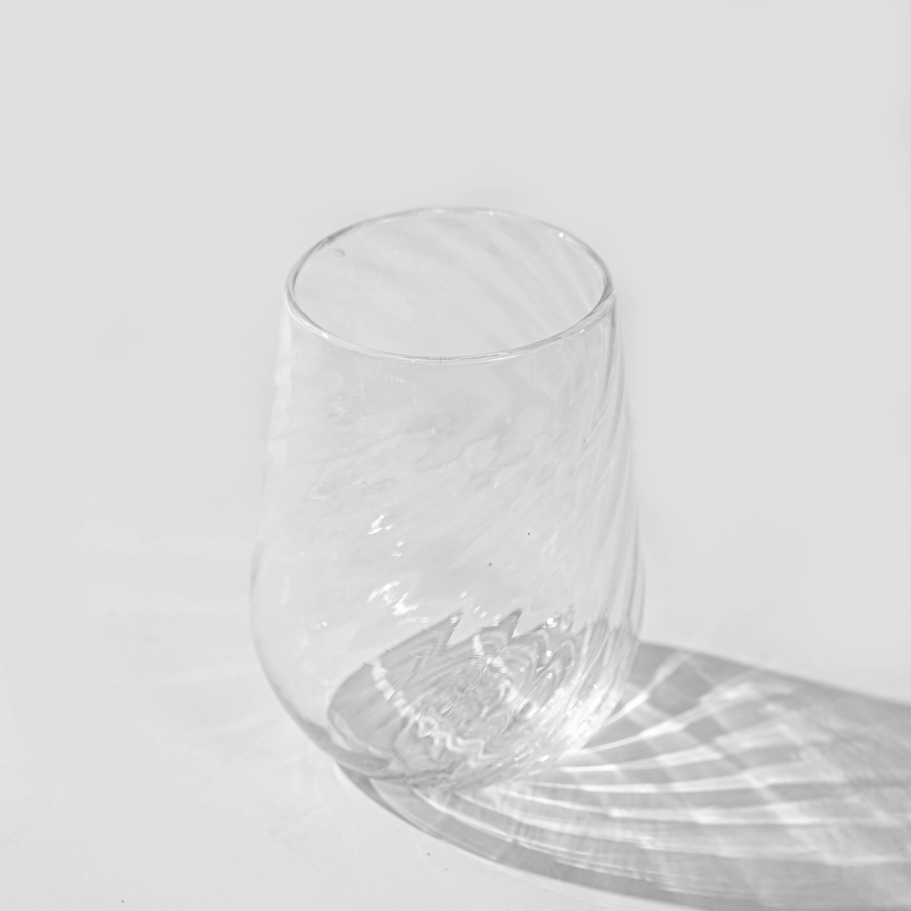 Emsie Sharp Lead Crystal Glass Fluted Tumblers V + S