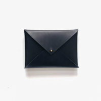 Michelle Wong Small envelope clutch bag black 01