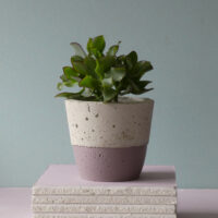 concrete pot bottom colour heather