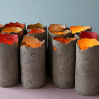 natural concrete candleholders mix colours inside1