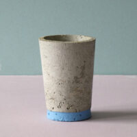 small concrete pot nordic sky stripe