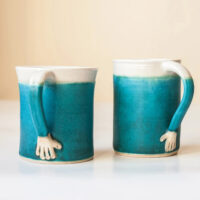 Turquoise mug hand2 Ximena Heasman