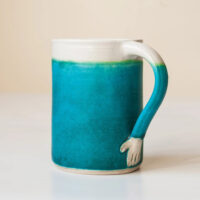 turquoise mug hand Ximena Heasman