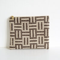 Brown Checkered Pouch_Front-2