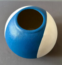 White on Blue stoneware 22cm H x 22cmW £260-1