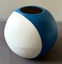 White on Blue stoneware 22cm H x 22cmW £260-3