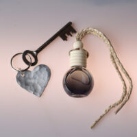 Gift Set Aluminium heart Keyring & Car Diffuser