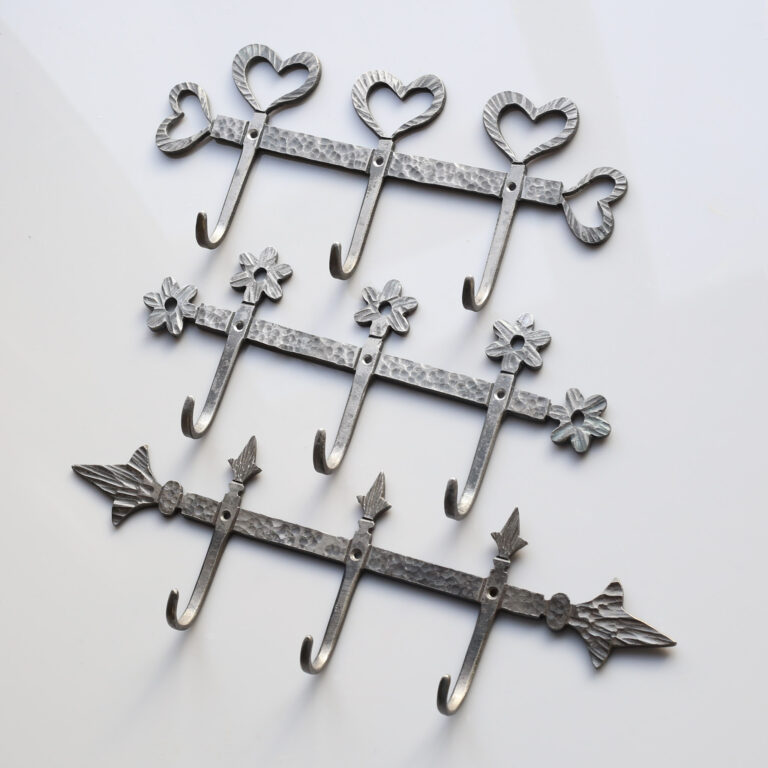 Handmade Iron Coat Rack Hooks. Choice of 3 Designs - Vigour and Skills
