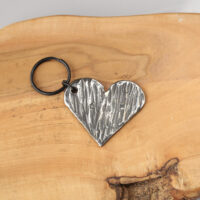 Textured Heart Keyring
