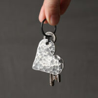Textured Heart Keyring