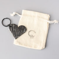 Textured Heart Keyring