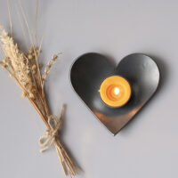 Mini heart dish with candle