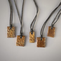 Copper Pendant Hammered